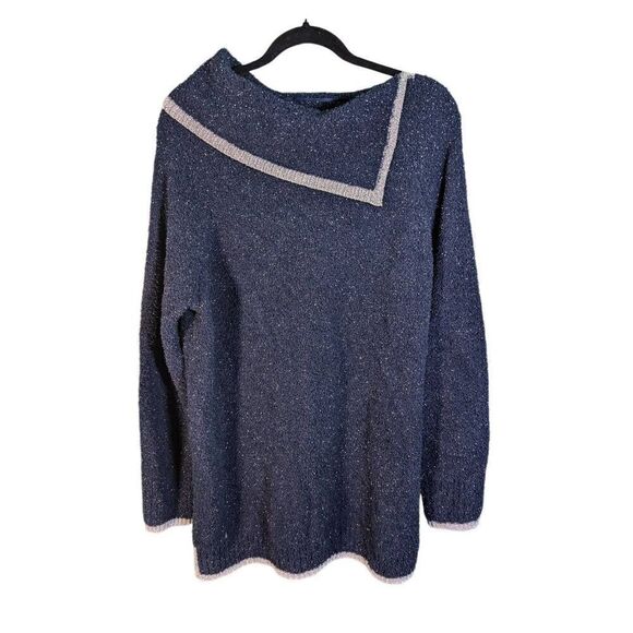 Crown & Ivy Drop Shoulder Sleeve LUREX® Sweater Women's XXL - Picture 1 of 6